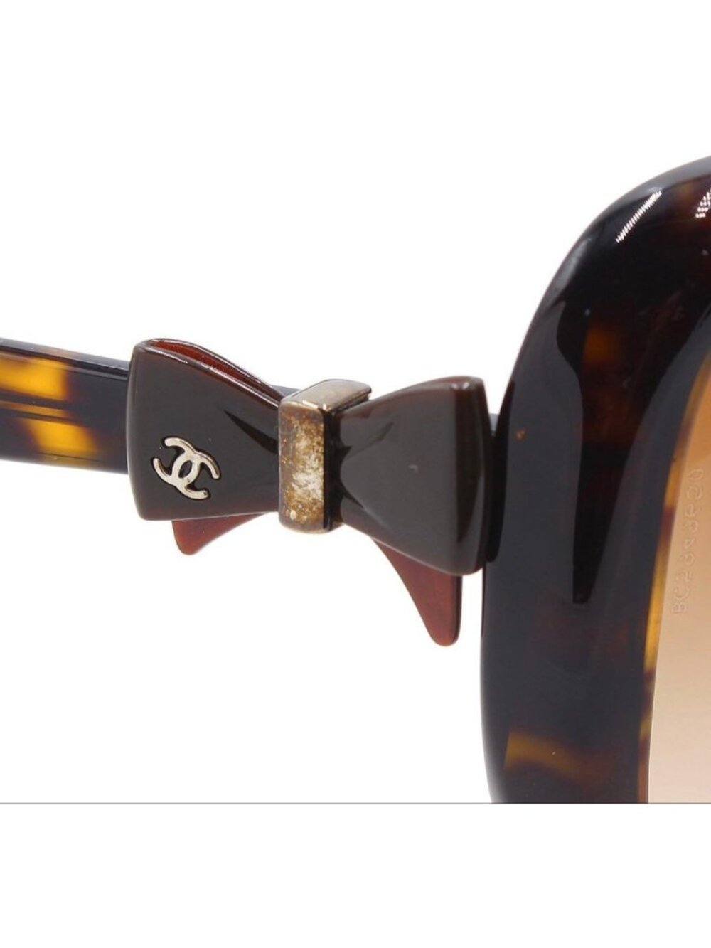 Chanel Side Ribbon Tortoiseshell Sunglasses Eyewear - Picture 5 of 9